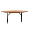 Emma and Oliver 5.5 ft. x 2 ft. Serpentine Wood Folding Banquet Table